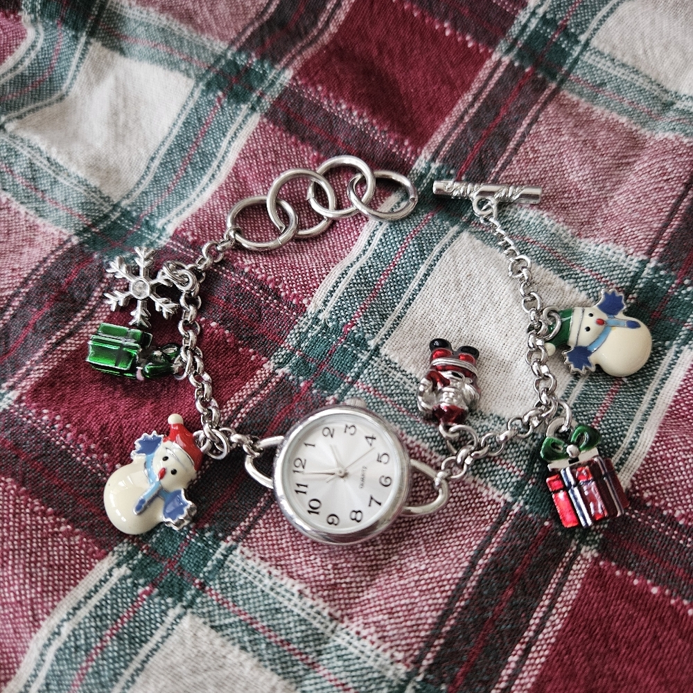 Christmas Charm Bracelet with Watch